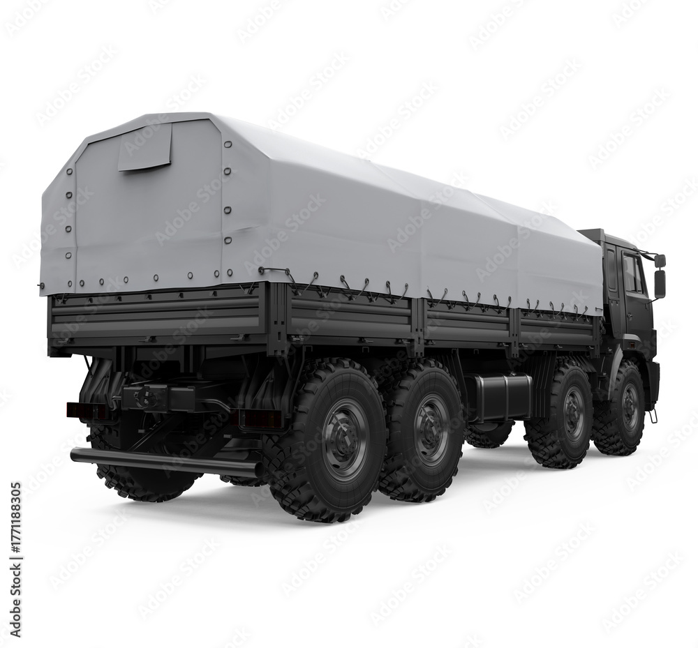 Obraz premium Military Truck Isolated