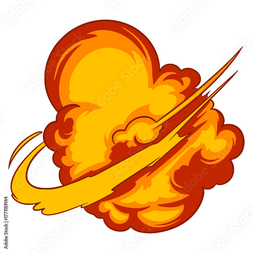 Fire comic explosion Element Illustration 