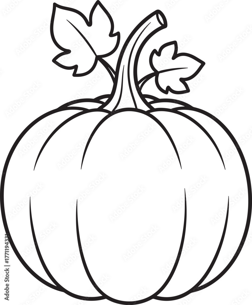 Obraz premium Scary Pumpkin Faces and Ghost Outline Illustration
