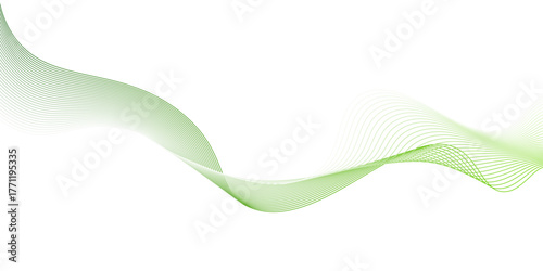 abstract green wave line background, abstract green graphic polygon texture,abstract line pattern texture background,data flow concept, white background and green wave,