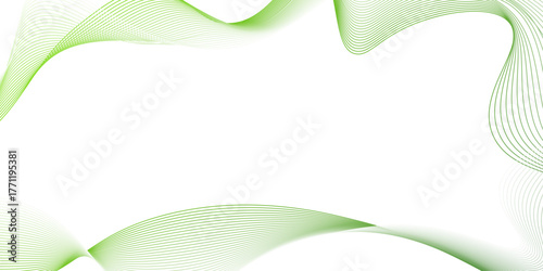 abstract green wave line background, abstract green graphic polygon texture, abstract line pattern texture background ,data flow concept, white background and green wave,