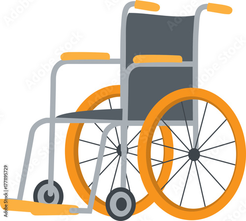 wheelchair isolated on white background