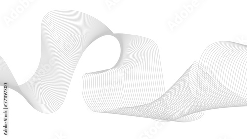 Abstract wave element for design. Digital frequency track equalizer. Stylized line art background. Vector illustration. Wave with lines created.