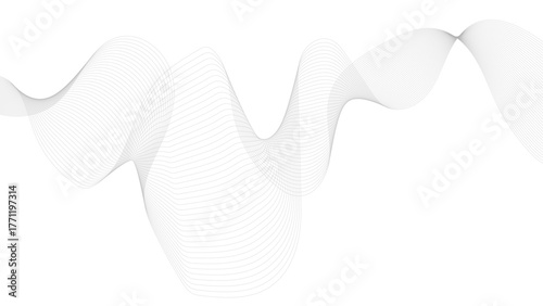 Abstract wave element for design. Digital frequency track equalizer. Stylized line art background. Vector illustration. Wave with lines created.