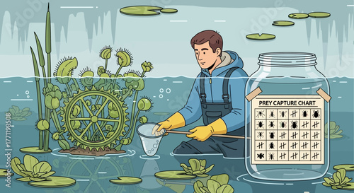 Investigating mechanical flora and fauna interactions with a meticulous capture log