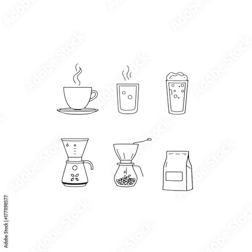 Coffee Line Art Simple Moments Everyday Life