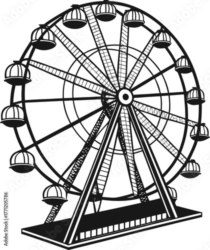ferris wheel vector