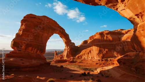 USA Arches National Park landmark travel natural scenery background