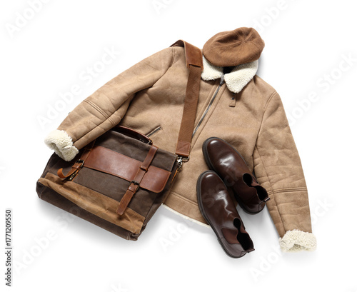 Warm jacket with shoulder b...
