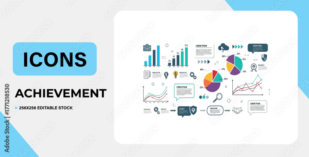 Obraz premium business infographic template design with data chart and banner layout