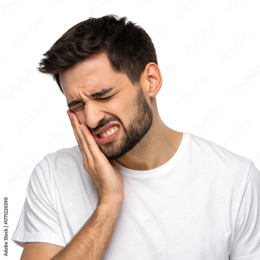 Obraz premium Man with Toothache – Dental Pain and Health Problem Concept