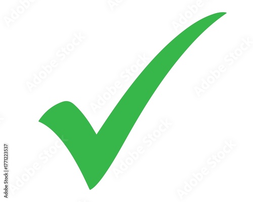 Green check mark isolated on white background for approval Free Download Green check mark isolated on white background for approval - GFXLoad
