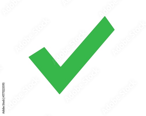 Free Download Green check mark isolated on white background - GFXLoad