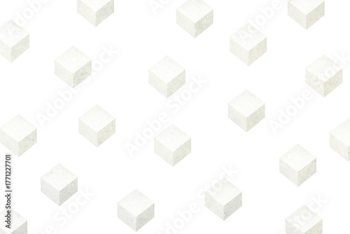 Free Download 3D white paper craft cubic patterned background design element - GFXLoad