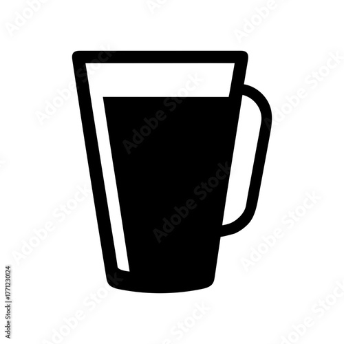 Simple glass cup silhouette vector clean design for beverage serving and healthy drinking lifestyle concept