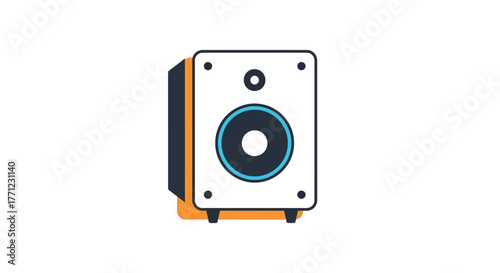 Modern audio speaker with sleek design for music lovers and sound enthusiasts isolated on white background