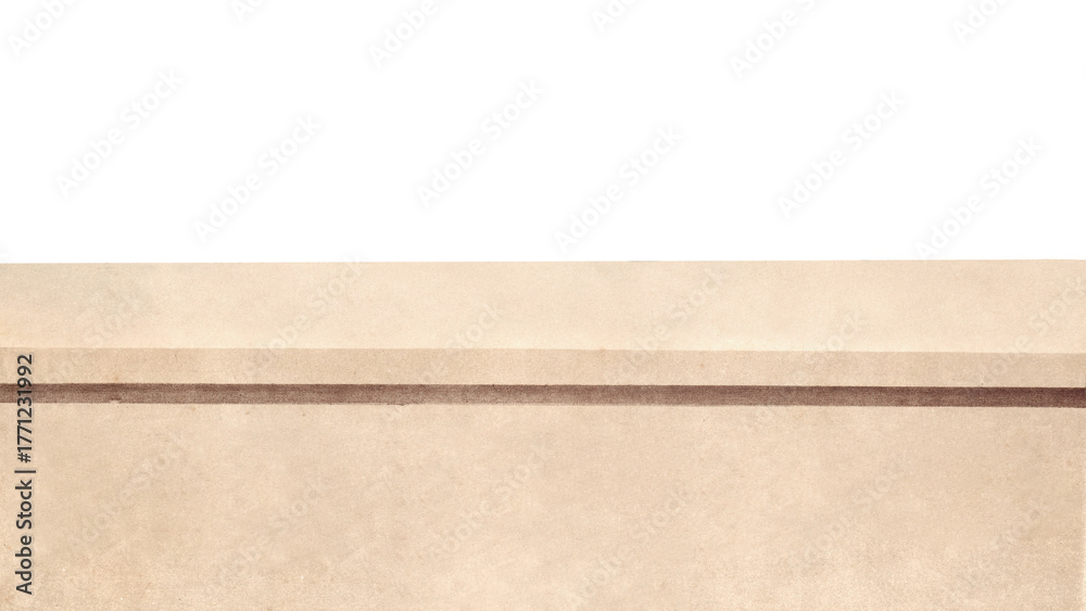 Fototapeta premium Cream marble stone shelf border design resource