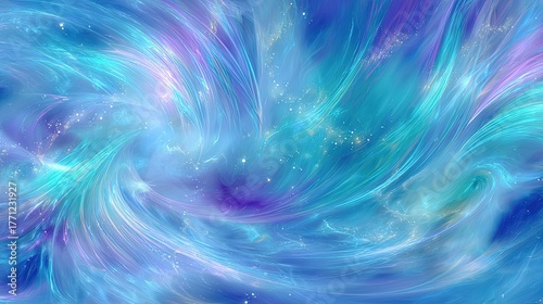 Abstract Swirling Blue Purple Design