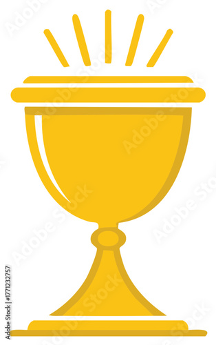 Golden Chalice Vector Graphic Icon Design, Celebrations, Eucharist, Sacrament, Catholic Faith, Religious Art