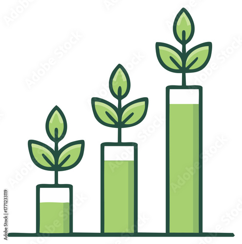 Growing plants representing growth, success, and business progress
