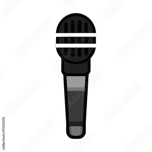 Black shure sm58 microphone vector illustration scalable icon vector