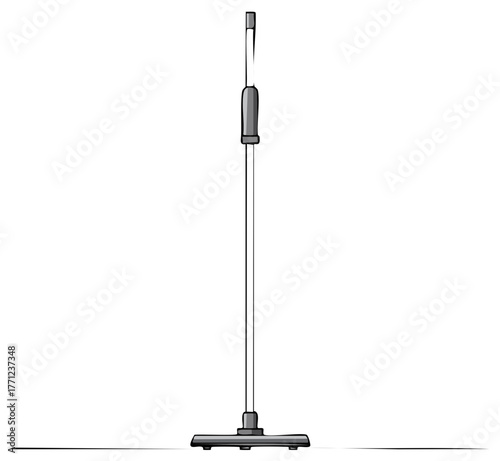 Illustrated drawing of a cleaning mop, depicting maintenance and hygiene concept