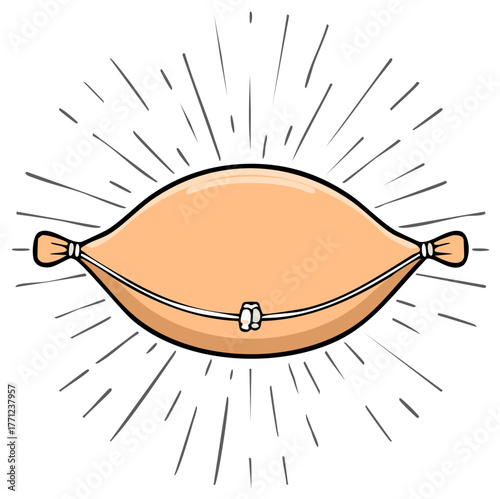 Bright shining money pouch illustration representing financial security and valuable asset management