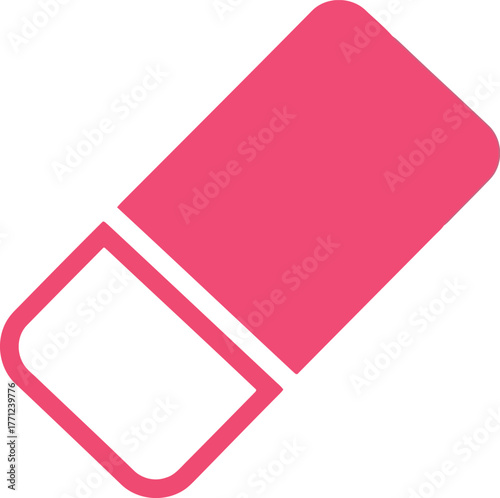 Pink eraser symbol clean erase concept vector