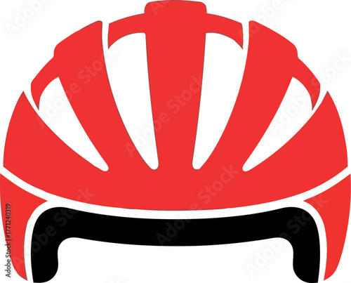 Vibrant red bicycle helmet for safe cycling adventure vector