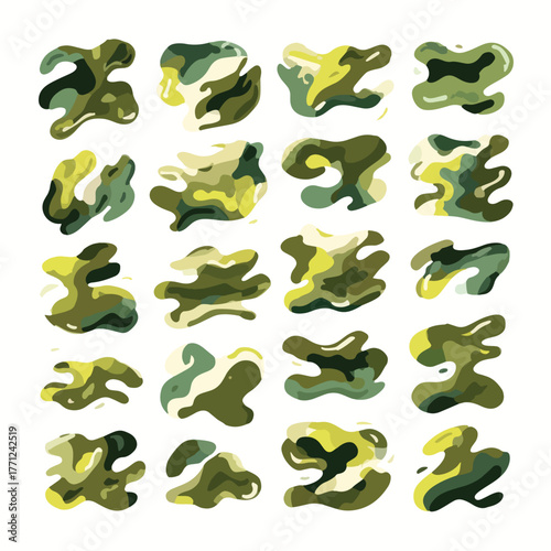 camo vector set