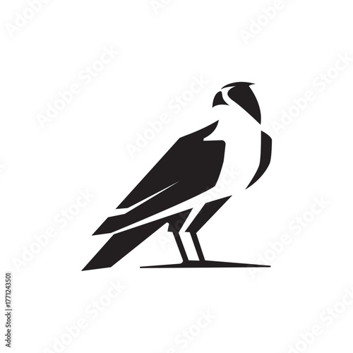 Eagle crest logo icon template design template, Falcon sign vector emblem