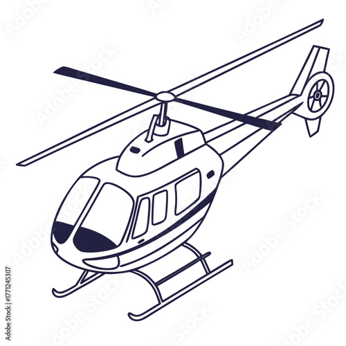 helicopter vector illustration
