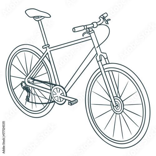 bicycle isolated on white background