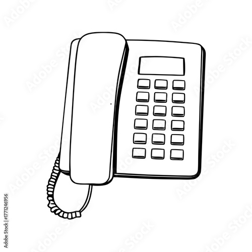 vector black telephone