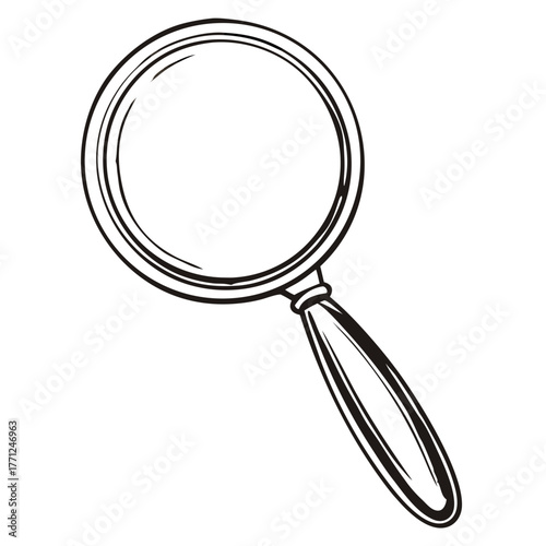 magnifying glass isolated on white