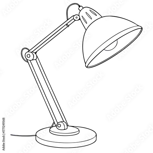 table lamp isolated on white background