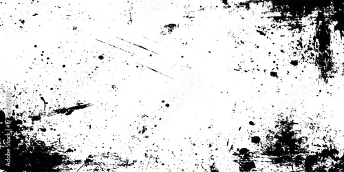 Distressed overlay texture Grunge background Abstract mild textured effect Black isolated on transparent background.