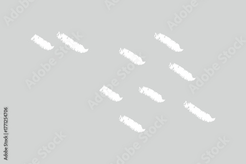 White brushstroke clipart vector