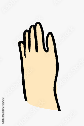 Raised hand, human rights clipart vector