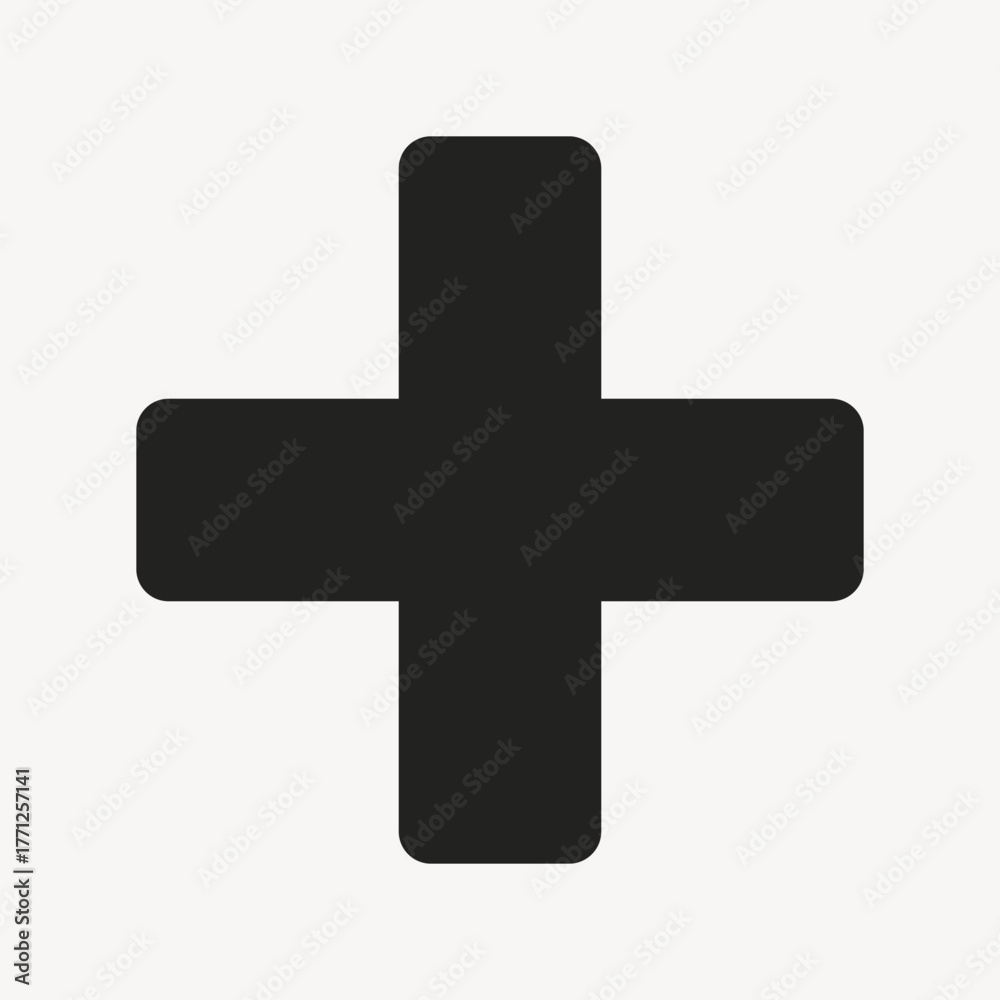 Obraz premium Health cross icon, plus sign vector