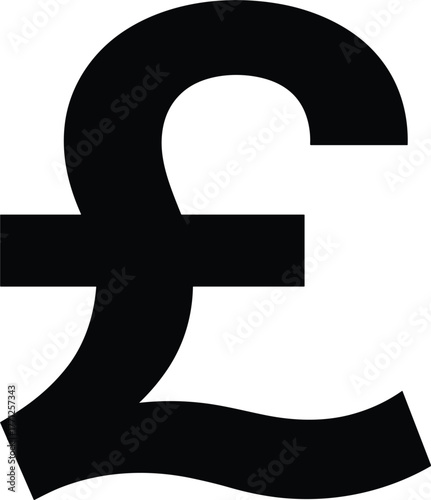 Pound Sterling Currency Symbol Vector - UK Money Finance Icon