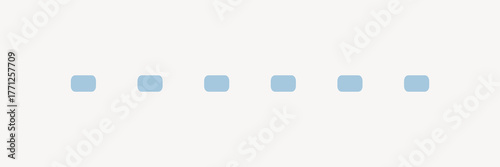 Blue dotted line divider vector