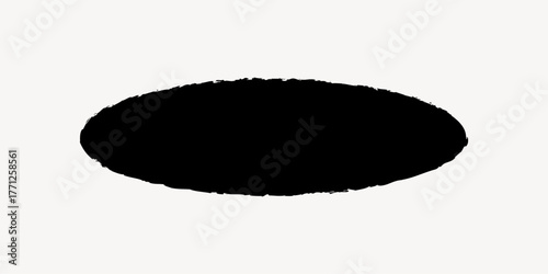 Black hole shape, collage element vector