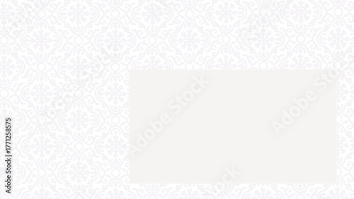 White frame, vintage botanical pattern clipart vector