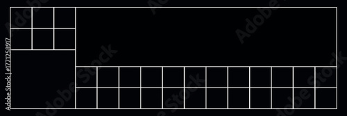 Minimal grid frame background, black design vector