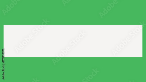 White rectangle frame, geometric shape on green background vector
