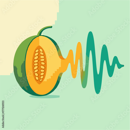 Vector illustration design icon of corn on the cob with green leaf symbol for food health label