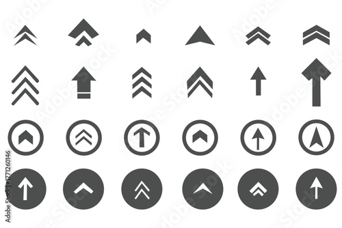 Arrow icon set, arrow cursor collection, different arrow signs, black arrows icons