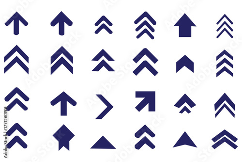 Arrow icon set, arrow cursor collection, different arrow signs, black arrows icons