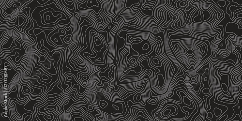 Abstract monochromatic texture with intertwined geometric patterns and distorted lines isolated on white background